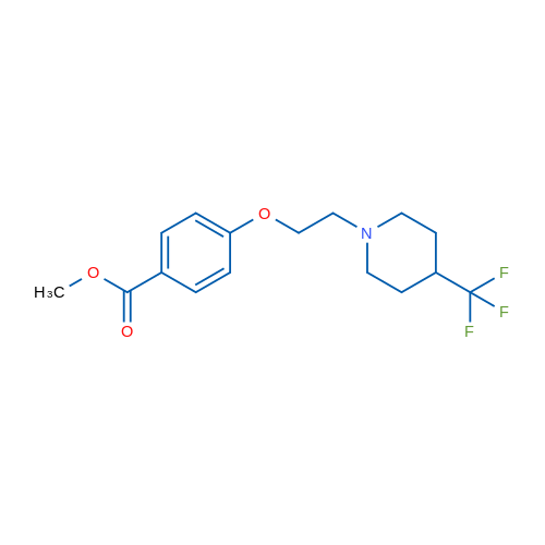 Methyl 4-(2-(4-(trifluoromethyl)piperidin-1-yl)ethoxy)benzoate 5g