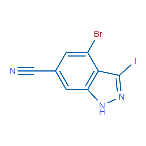 4-Bromo-3-iodo-1H-indazole-6-carbonitrile 1g