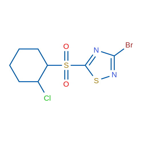 3-Bromo-5-((2-chlorocyclohexyl)sulfonyl)-1,2,4-thiadiazole 1g