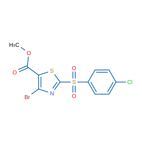 Methyl 4-bromo-2-((4-chlorophenyl)sulfonyl)thiazole-5-carboxylate 1g