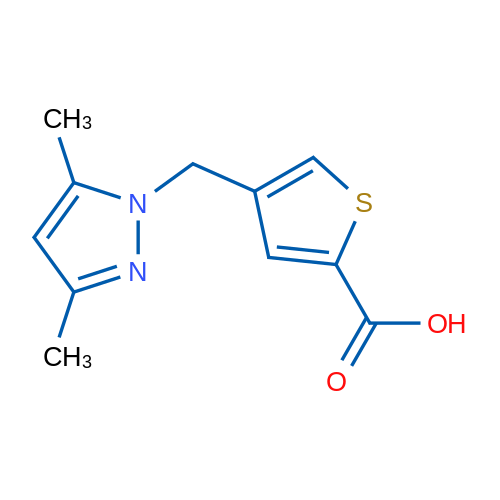 4-((3,5-Dimethyl-1H-pyrazol-1-yl)methyl)thiophene-2-carboxylic acid 1g