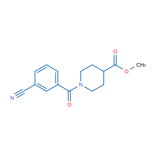 Methyl 1-(3-cyanobenzoyl)piperidine-4-carboxylate 1g