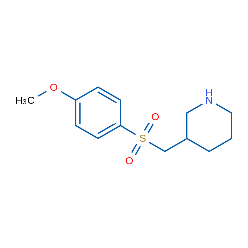 3-((4-MEthoxyphenylsulfonyl)methyl)piperidine 250mg