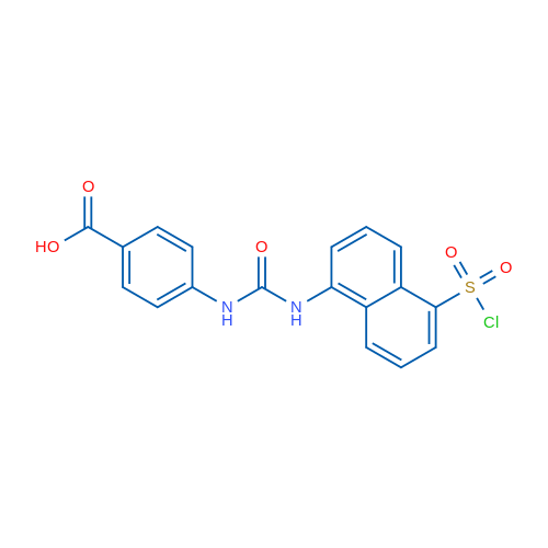 4-(3-(5-(Chlorosulfonyl)naphthalen-1-yl)ureido)benzoic acid 1g