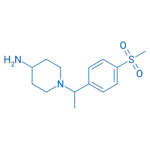 1-(1-(4-(Methylsulfonyl)phenyl)ethyl)piperidin-4-amine 250mg