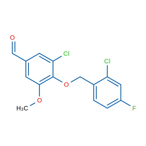 3-Chloro-4-((2-chloro-4-fluorobenzyl)oxy)-5-methoxybenzaldehyde 1g