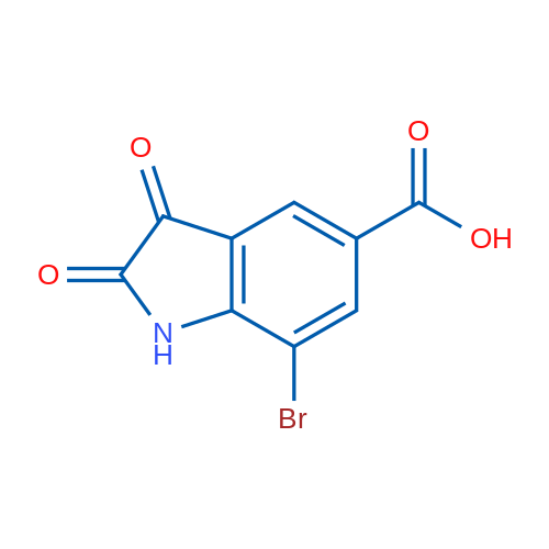 7-Bromo-2,3-dioxo-2,3-dihydro-1H-indole-5-carboxylic acid 1g