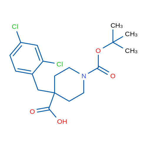 1-Boc-4-(2,4-dichlorobenzyl)-4-carboxypiperidine 1g
