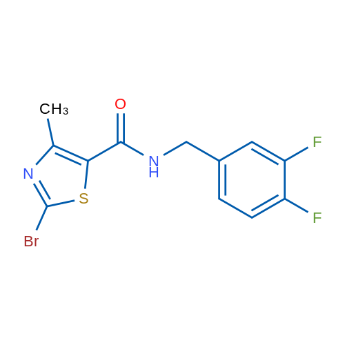 2-Bromo-N-(3,4-difluorobenzyl)-4-methylthiazole-5-carboxamide 1g