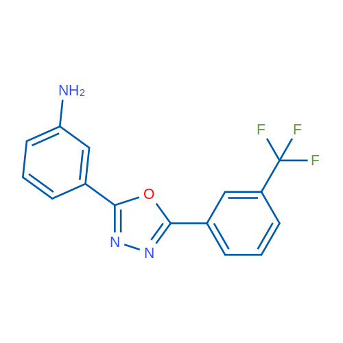 3-(5-(3-(Trifluoromethyl)phenyl)-1,3,4-oxadiazol-2-yl)aniline 1g