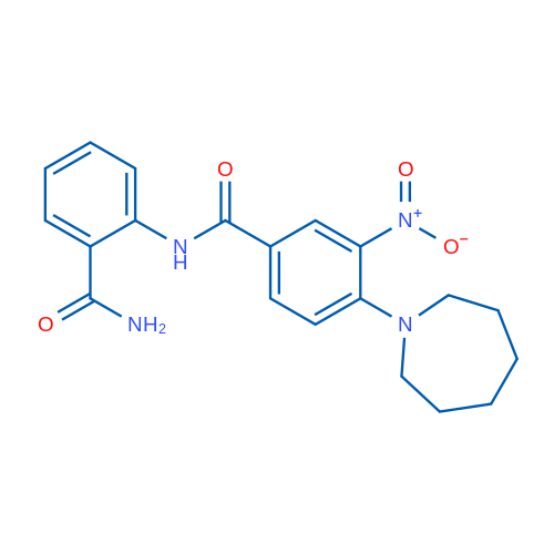 4-(Azepan-1-yl)-N-(2-carbamoylphenyl)-3-nitrobenzamide 1g