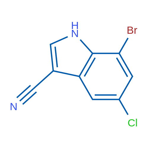 7-Bromo-5-chloro-1H-indole-3-carbonitrile 1g