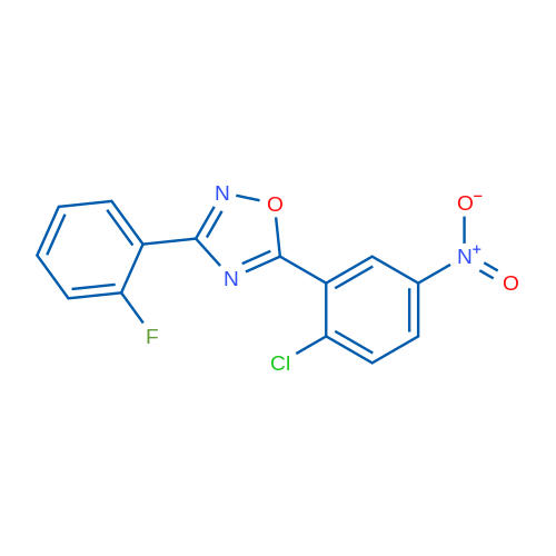 5-(2-Chloro-5-nitrophenyl)-3-(2-fluorophenyl)-1,2,4-oxadiazole 1g