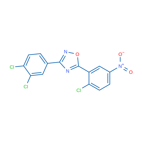 5-(2-Chloro-5-nitrophenyl)-3-(3,4-dichlorophenyl)-1,2,4-oxadiazole 1g