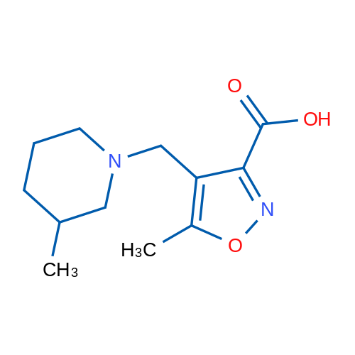 5-Methyl-4-((3-methylpiperidin-1-yl)methyl)isoxazole-3-carboxylic acid 1g