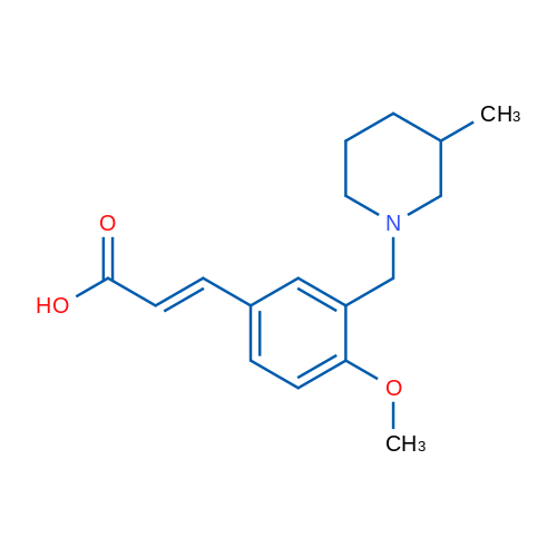 3-(4-Methoxy-3-((3-methylpiperidin-1-yl)methyl)phenyl)acrylic acid 5g