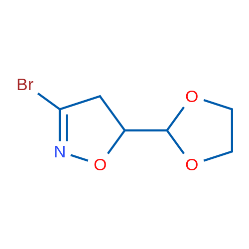 3-Bromo-5-(1,3-dioxolan-2-yl)-4,5-dihydroisoxazole 1g