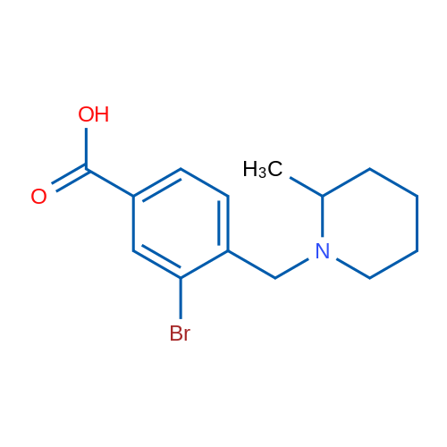 3-Bromo-4-((2-methylpiperidin-1-yl)methyl)benzoic acid 1g