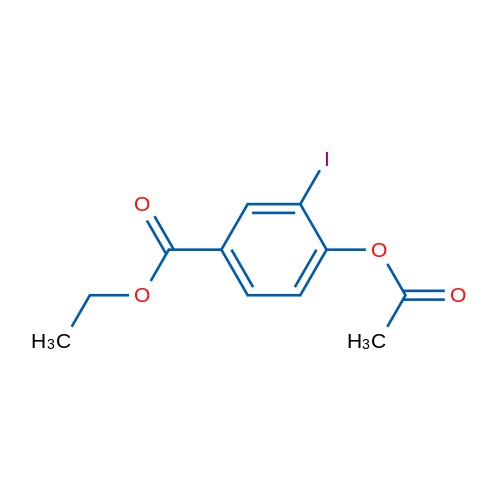 Ethyl 4-acetoxy-3-iodobenzoate 1g