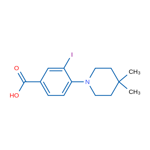 4-(4,4-Dimethylpiperidin-1-yl)-3-iodobenzoic acid 1g