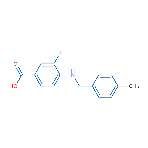 3-Iodo-4-((4-methylbenzyl)amino)benzoic acid 1g