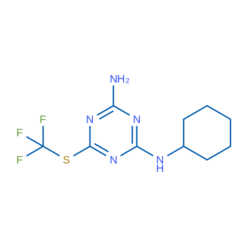 N2-Cyclohexyl-6-((trifluoromethyl)thio)-1,3,5-triazine-2,4-diamine 1g