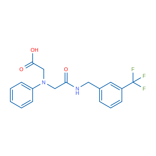 2-((2-Oxo-2-((3-(trifluoromethyl)benzyl)amino)ethyl)(phenyl)amino)acetic acid 5g