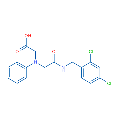 2-((2-((2,4-Dichlorobenzyl)amino)-2-oxoethyl)(phenyl)amino)acetic acid 5g
