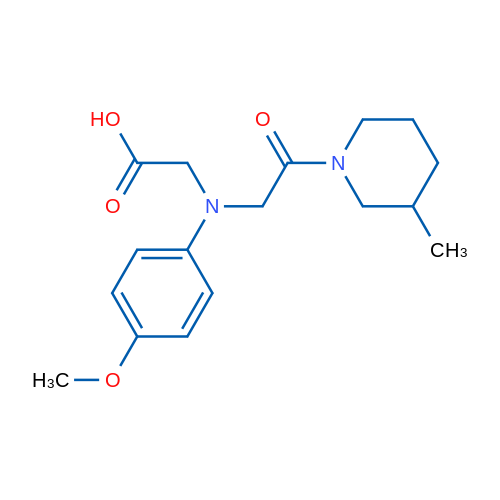 2-((4-Methoxyphenyl)(2-(3-methylpiperidin-1-yl)-2-oxoethyl)amino)acetic acid 1g