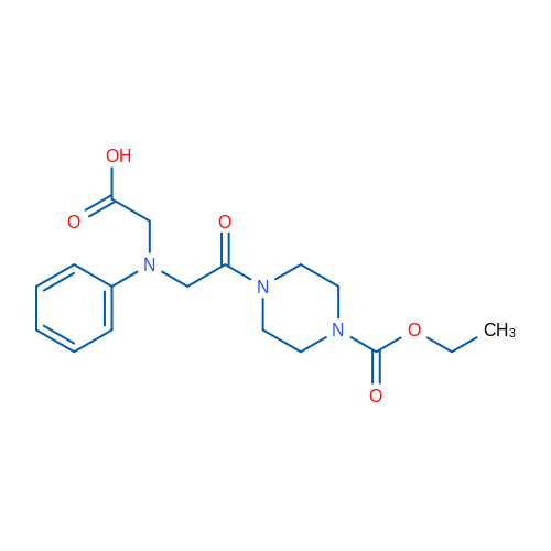2-((2-(4-(Ethoxycarbonyl)piperazin-1-yl)-2-oxoethyl)(phenyl)amino)acetic acid 5g