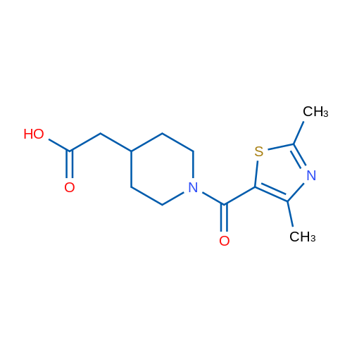 2-(1-(2,4-Dimethylthiazole-5-carbonyl)piperidin-4-yl)acetic acid 1g