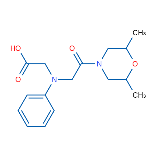 2-((2-(2,6-Dimethylmorpholino)-2-oxoethyl)(phenyl)amino)acetic acid 1g