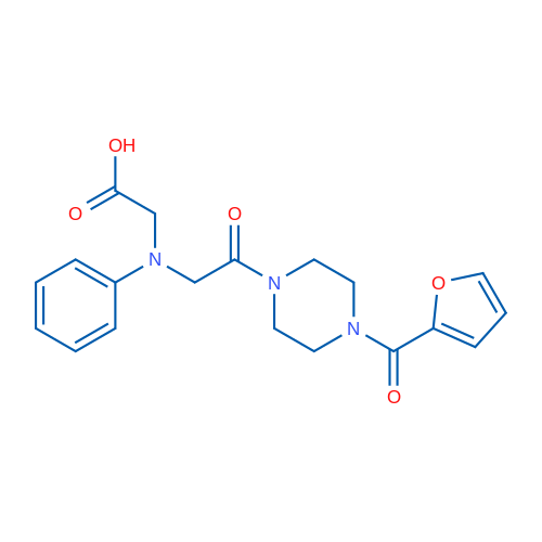 2-((2-(4-(Furan-2-carbonyl)piperazin-1-yl)-2-oxoethyl)(phenyl)amino)acetic acid 5g