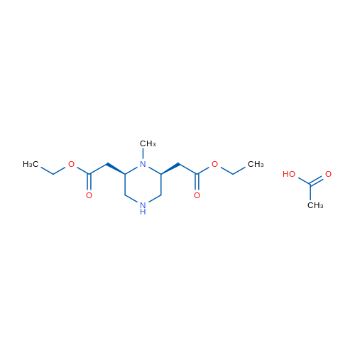 Diethyl 2,2'-((2R,6S)-1-methylpiperazine-2,6-diyl)diacetate acetate 1g