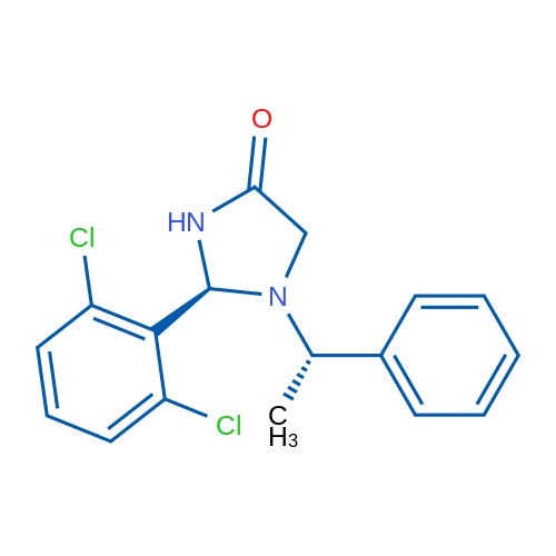 (S)-2-(2,6-Dichlorophenyl)-1-((S)-1-phenylethyl)imidazolidin-4-one 1g