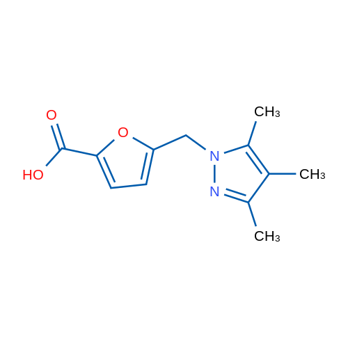 5-((3,4,5-Trimethyl-1H-pyrazol-1-yl)methyl)furan-2-carboxylic acid 1g