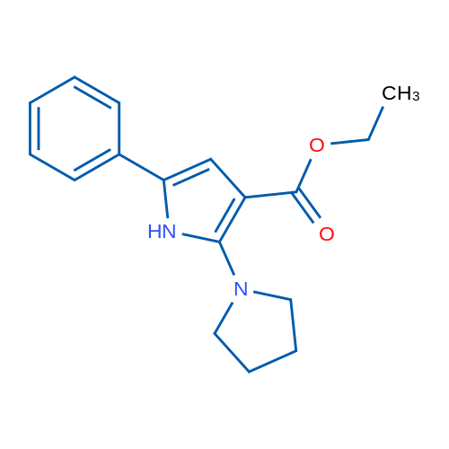 Ethyl 5-phenyl-2-(pyrrolidin-1-yl)-1H-pyrrole-3-carboxylate 1g
