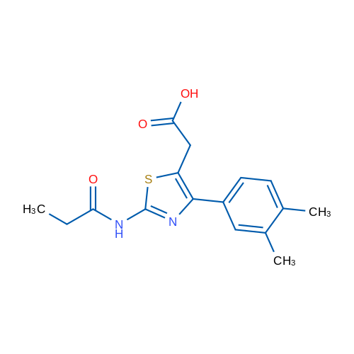 2-(4-(3,4-Dimethylphenyl)-2-propionamidothiazol-5-yl)acetic acid 1g
