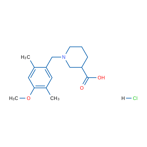 1-(4-Methoxy-2,5-dimethylbenzyl)piperidine-3-carboxylic acid hydrochloride 1g