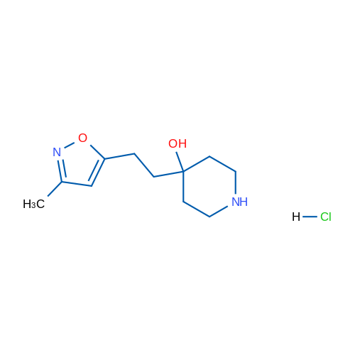 4-(2-(3-Methylisoxazol-5-yl)ethyl)piperidin-4-ol hydrochloride 1g