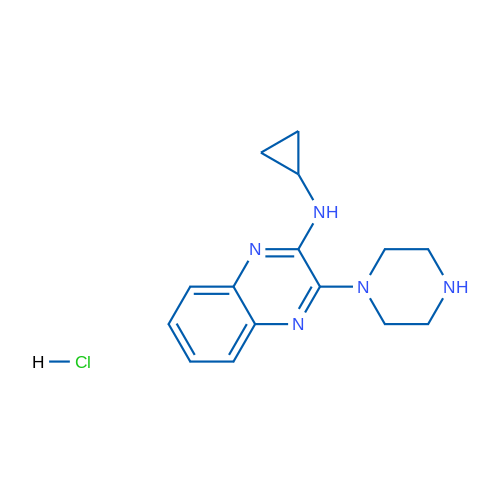 Cyclopropyl-(3-piperazin-1-yl-quinoxalin-2-yl)-amine hydrochloride 1g