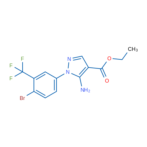 Ethyl 5-amino-1-(4-bromo-3-(trifluoromethyl)phenyl)-1H-pyrazole-4-carboxylate 1g