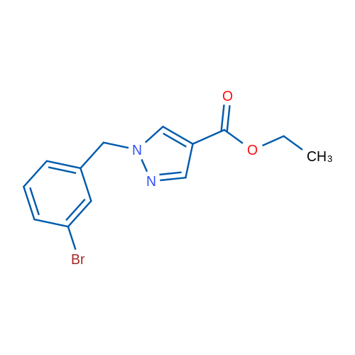 Ethyl 1-(3-bromobenzyl)-1H-pyrazole-4-carboxylate 1g