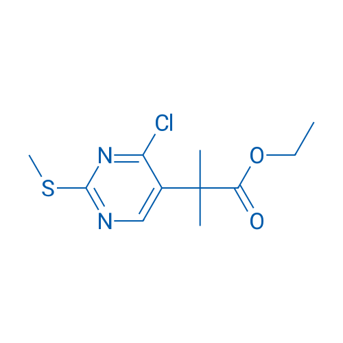 Ethyl 2-(4-chloro-2-(methylthio)pyrimidin-5-yl)-2-methylpropanoate 1g