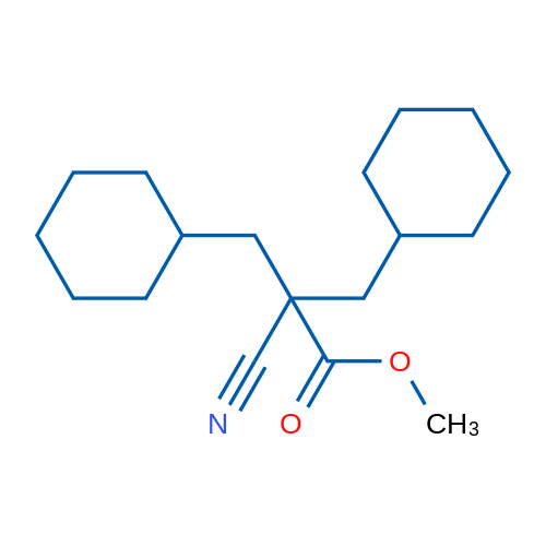 Methyl 2-cyano-3-cyclohexyl-2-(cyclohexylmethyl)propanoate 250mg
