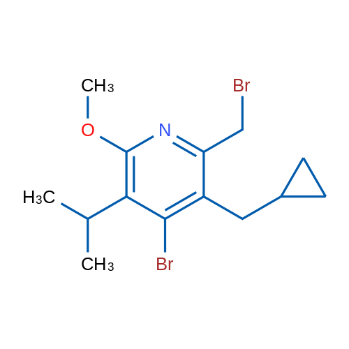 4-Bromo-2-(bromomethyl)-3-(cyclopropylmethyl)-5-isopropyl-6-methoxypyridine 1g