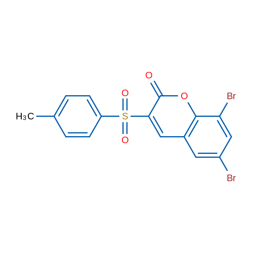 6,8-Dibromo-3-(4-methylbenzenesulfonyl)-2H-chromen-2-one 1g