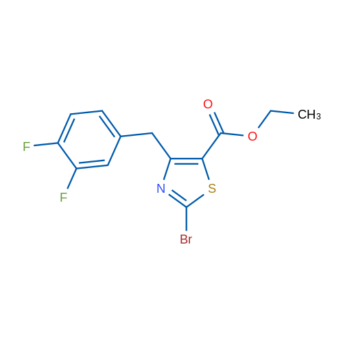 Ethyl 2-bromo-4-(3,4-difluorobenzyl)thiazole-5-carboxylate 1g