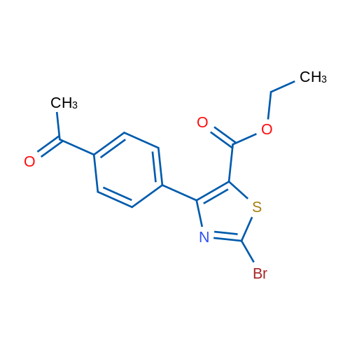 Ethyl 4-(4-acetylphenyl)-2-bromothiazole-5-carboxylate 1g