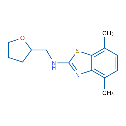 4,7-dimethyl-N-(tetrahydrofuran-2-ylmethyl)-1,3-benzothiazol-2-amine 250mg
